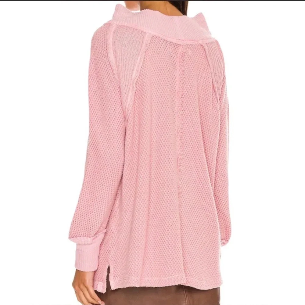 FREE PEOPLE® WE THE FREE She’s A Keeper Mock Neck Faded Coral Sweater/Top NWT